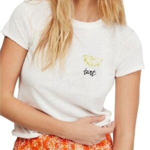 We The Free Fruit Medley Lime Tart Tee Graphic Casual Elevated Tee Shirt size XS